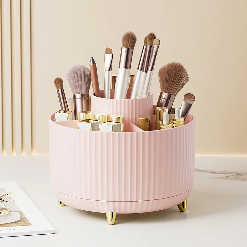 ZARI™ ROTATING DESKTOP MAKEUP ORGANIZER